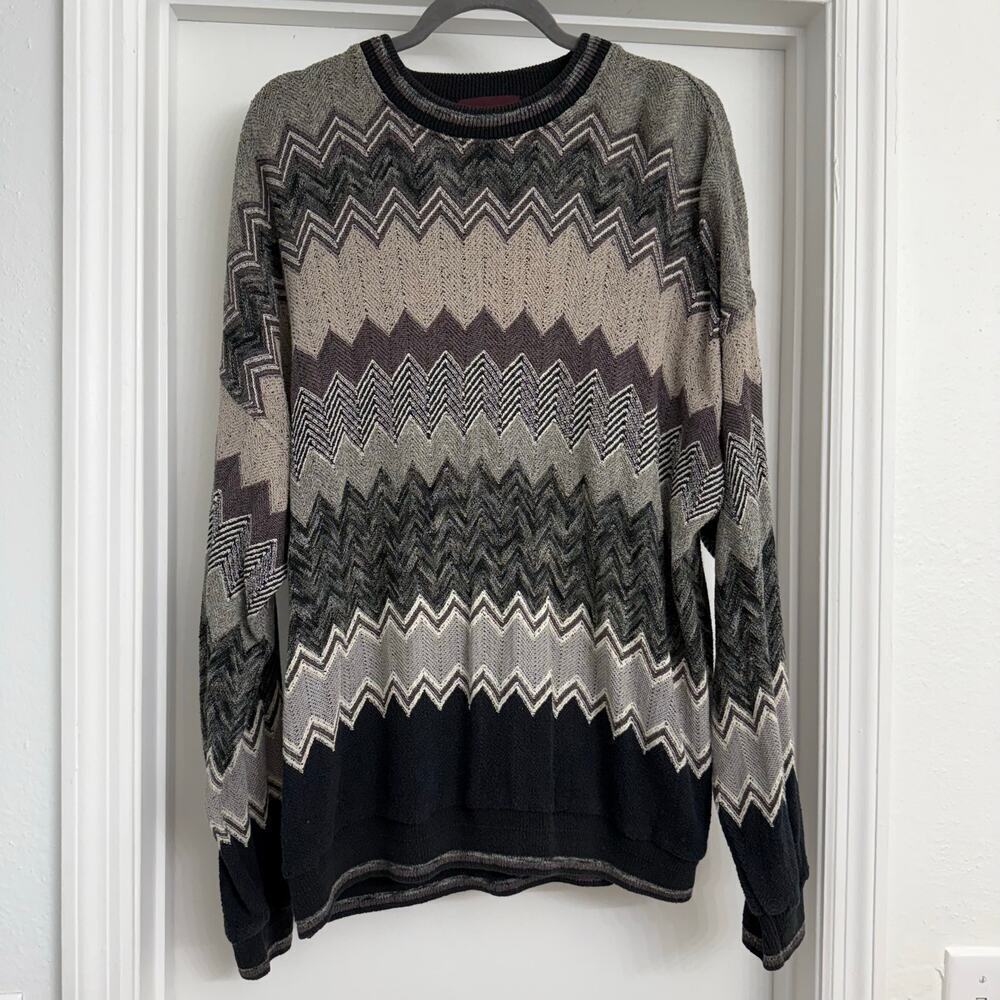 Vintage Tundra Canada Crewneck Sweater Grandpa Cabincore Aztec Cosby Sz XL - Picture 2 of 7